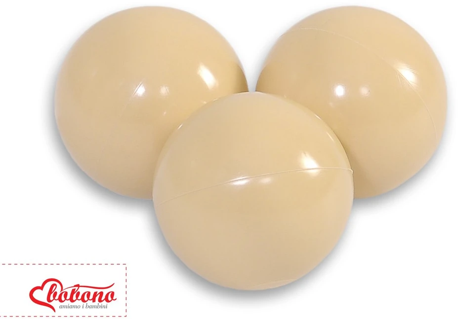 Sauso baseino plastikiniai kamuoliukai, 50 vnt., smėlio spalvos
