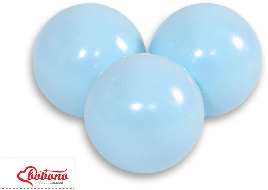 Sauso baseino plastikiniai kamuoliukai, 50 vnt., šviesiai mėlyni