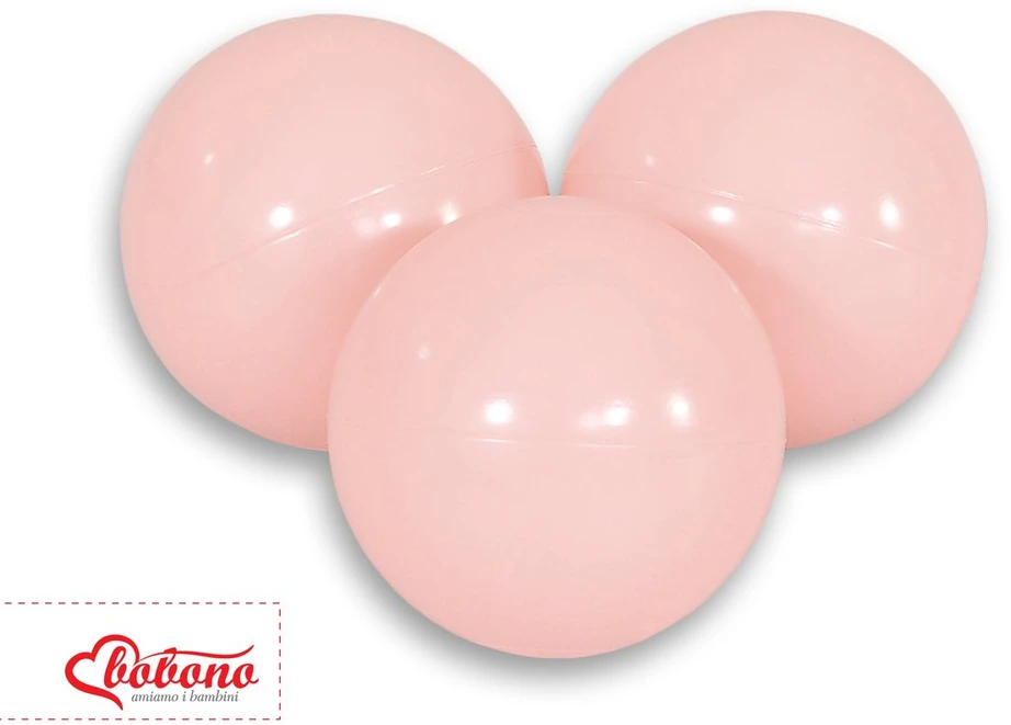 Sauso baseino plastikiniai kamuoliukai, 50 vnt., rožiniai