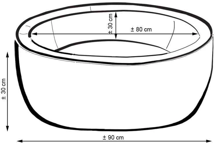 Sausumo baseinas su kamuoliukais 30 cm, miglos mėlyna