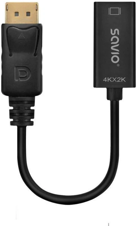 Adapteris Savio DisplayPort (M) v1.2 – HDMI A (F) v1.4, 4K, AK-62