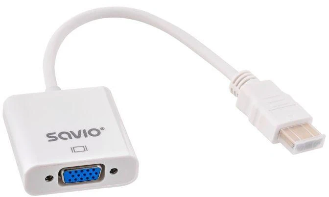 SAVIO HDMI (M) - VGA (F) ADAPTERIS Baltas CL-201