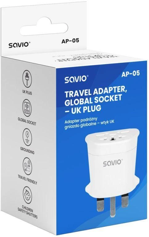 Savio AP-05 maitinimo adapteris / keitiklis, skirtas naudoti patalpose, 2500 W, Baltas