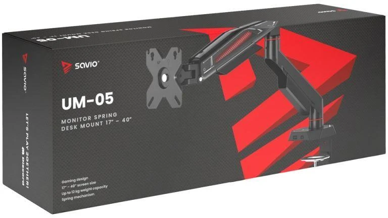 Savio UM-05 holder Passive holder Ekranas Juodas