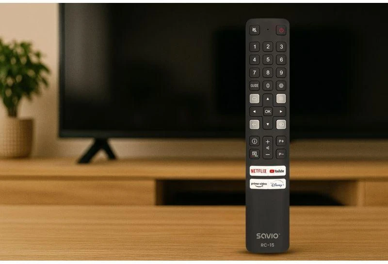 Savio RC-15 universalus / TCL išmaniojo televizoriaus nuotolinio valdymo pulto IR belaidžio mygtuko pakaitalas