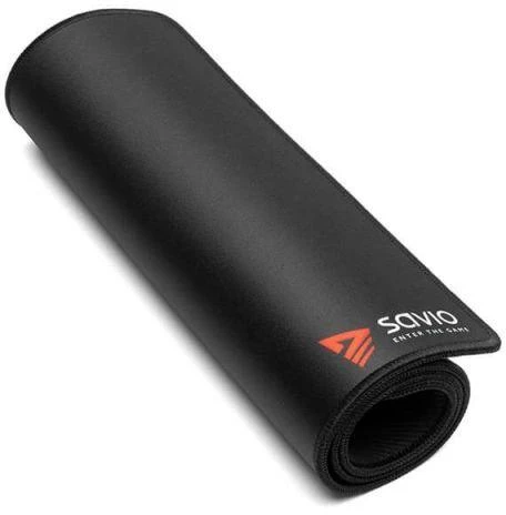 SAVIO žaidimų pelės kilimėlis 250x250x2mm, apsiūti kraštai, juoda versija Turbo Dynamic S