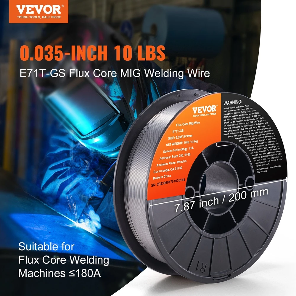 VEVOR Suvirinimo viela E71T-GS, 0.9 mm 4.5kg
