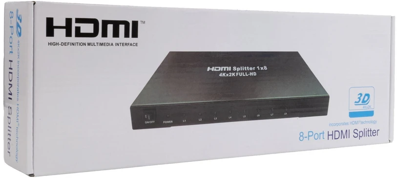 Sbox HDMI-8-V2 HDMI skirstytuvas 1x8, 4K@30 Hz