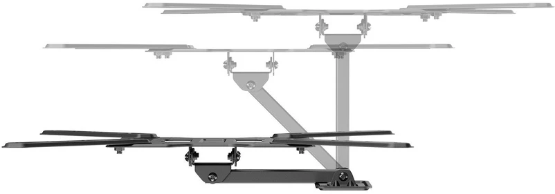 Sbox LCD-441-2 visiškai judrus televizoriaus sieninis laikiklis 23–65 col., iki 30 kg, VESA 400 x 400, juodas