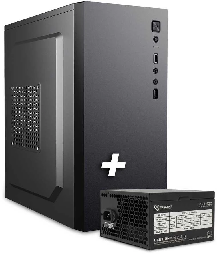Sbox PCC-12 MicroATX + PSU-400