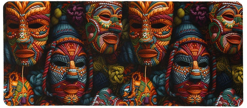 Sbox VIRACOCHA XL pelės kilimėlis, 70 × 30 cm, juodas su spauda