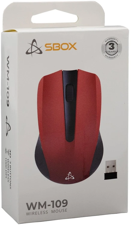 Sbox WM-109 Raudona belaidė pelė
