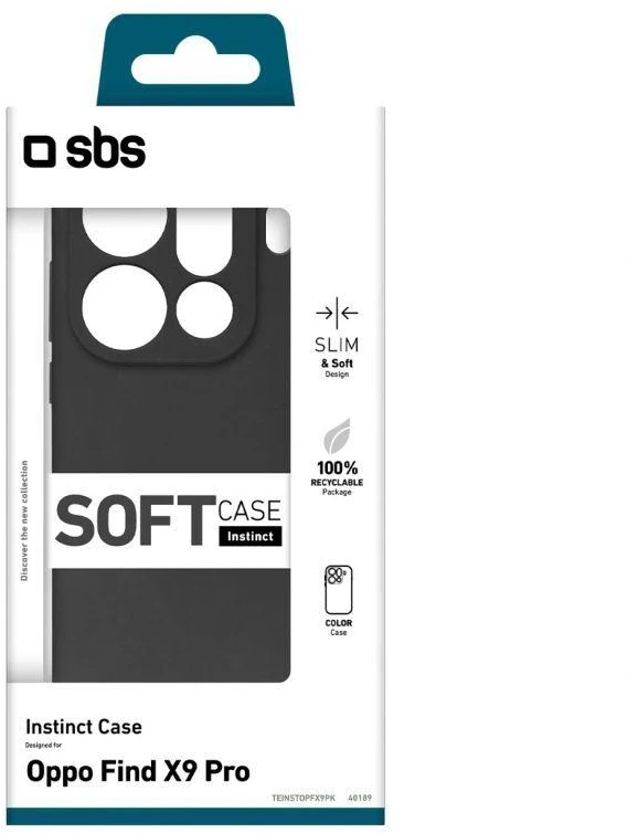 SBS Instinct dėklas Oppo Find X9 Pro – juodas