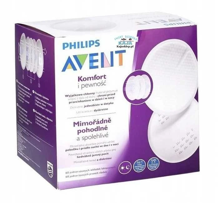 Philips Avent Absorbent Pads liemenėlės įklotai 60 vnt