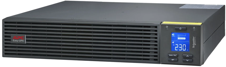 Apc „Schneider Electric Easy UPS“, montuojamas į stelažą 2U, išmanusis kortelių lizdas, LCD, su bėgelio komplektu | SRV1KRIRK-E | 1000 VA | 900 W