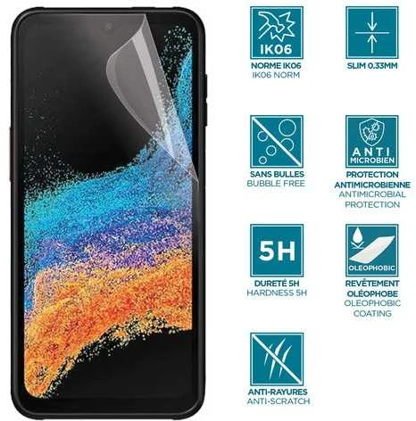 Mobilis Protec EKRANO APSAUGA, ATSPARUS SMŪGIAMS IK06, SKAIDRUS GALAXY XCOVER 6 PRO 6,6 COLIO