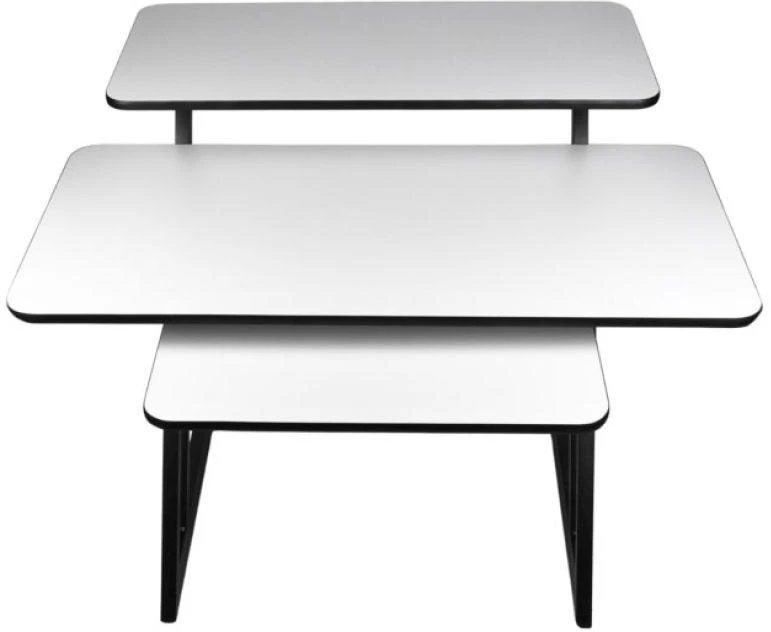 DNA Professional SD3 - Mokymosi stalas su klaviatūros lentyna, 91,4 cm (juodas ir pilkas)