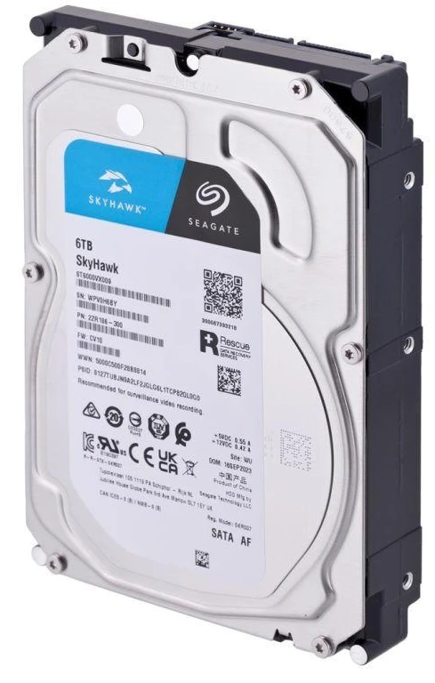 Ausinės „Seagate SkyHawk“ 6TB 3,5 col. SATA ST6000VX009 HDD standusis diskas