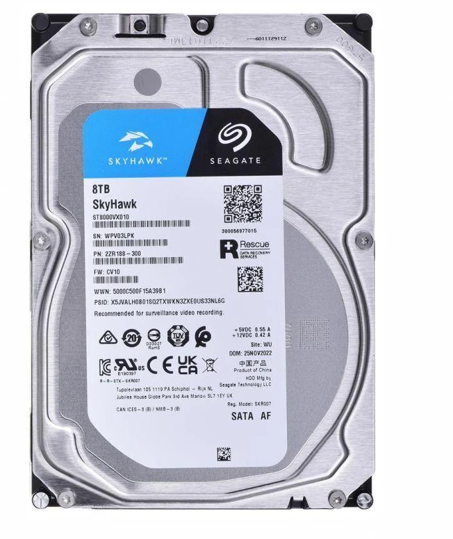 Ausinės Seagate SkyHawk 8TB 3.5" SATA ST8000VX010 HDD kietasis diskas