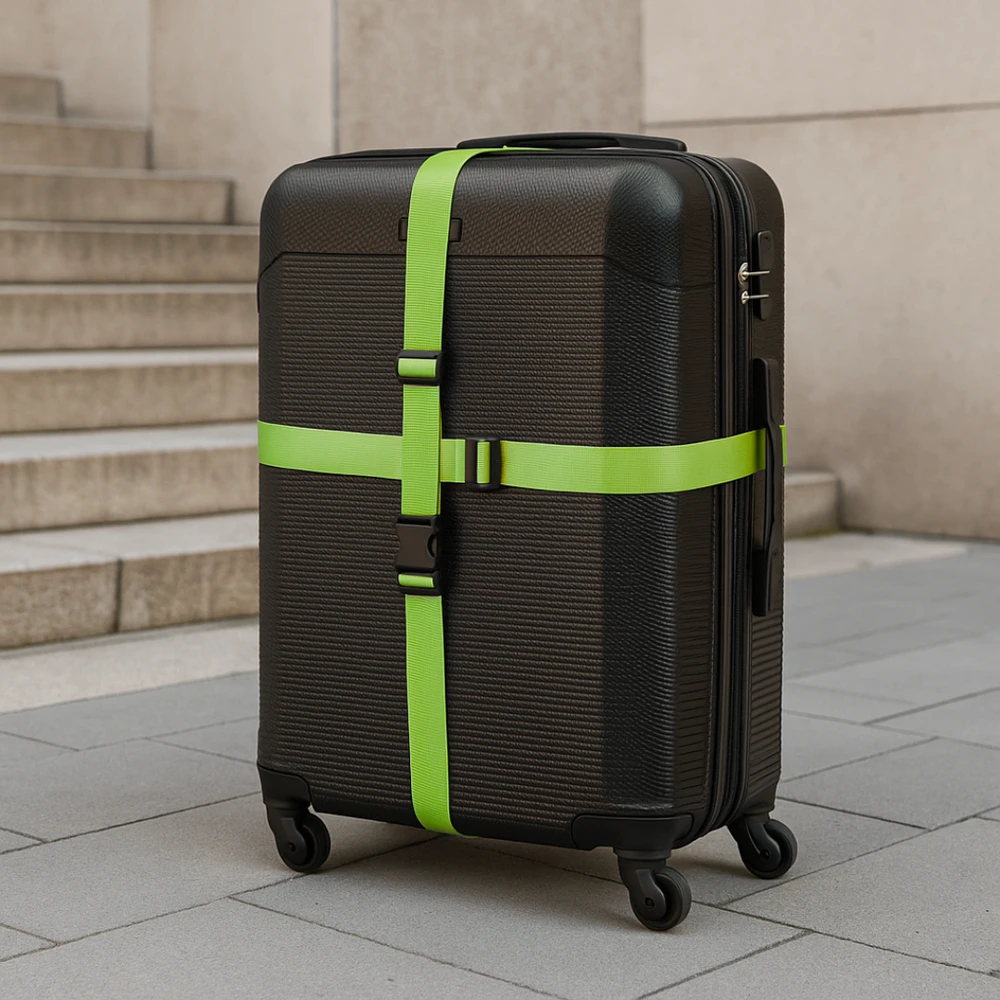Kelioninis Solier Accessories Security luggage strap set for suitcase SA50 lime