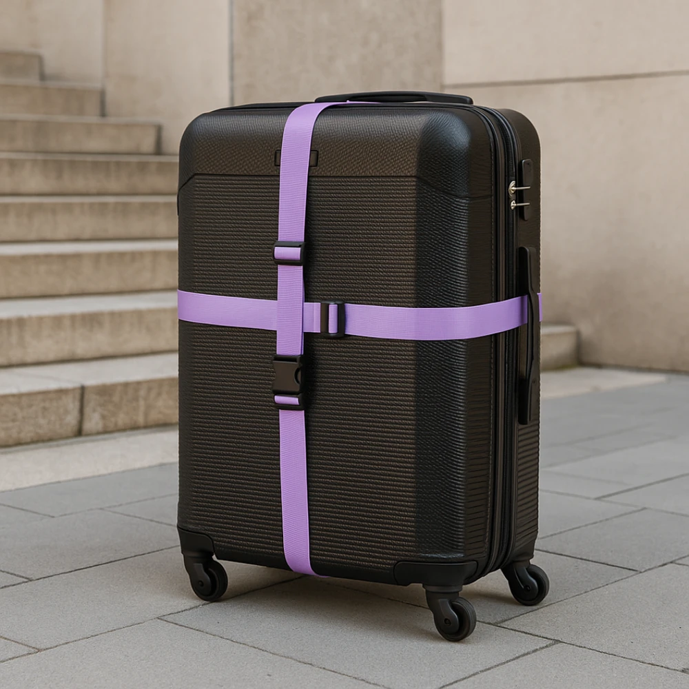 Kelioninis Solier Accessories Security luggage strap set for suitcase SA50 violetinė