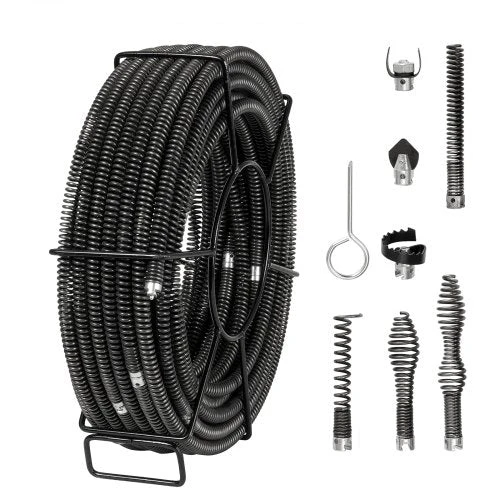 VEVOR Drenažo valymo spiralė su pjaustyklėmis