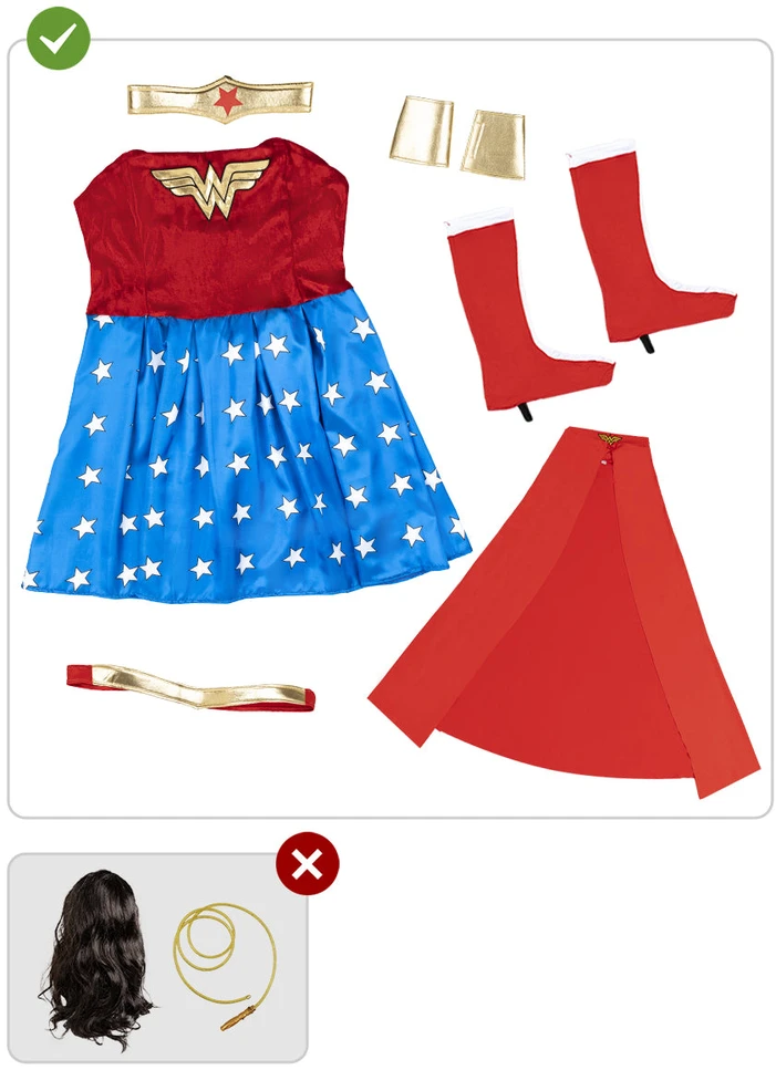 Seksualus Nuostabiosios moters (Wonder Woman) kostiumas moterims – DC Comics