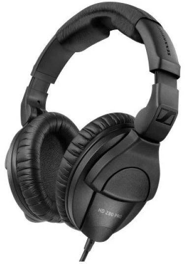 SENNHEISER HD 280 PRO, DYNAMIC HI-FI STEREO Ausinės, 64 ?, CLOSED, ADJUSTABLE HEADBAND, COILED KABELIS 3M, JACK 3.5MM, Juodas