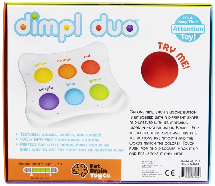 Dėlionė Fat Brain Toys Sensorinis žaislas „Dimpl Duo“