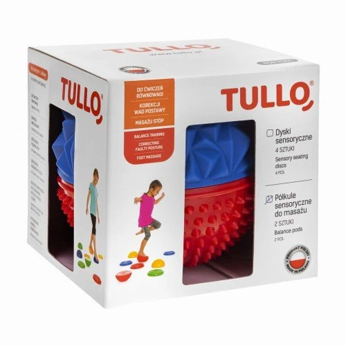 Sensorinių pusrutulių rinkinys Tullo, 2 vnt., raudoni ir mėlyni