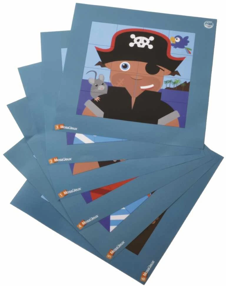 SEPP Magnetinių mozaikų rinkinys Piratai, 6 vaikams
