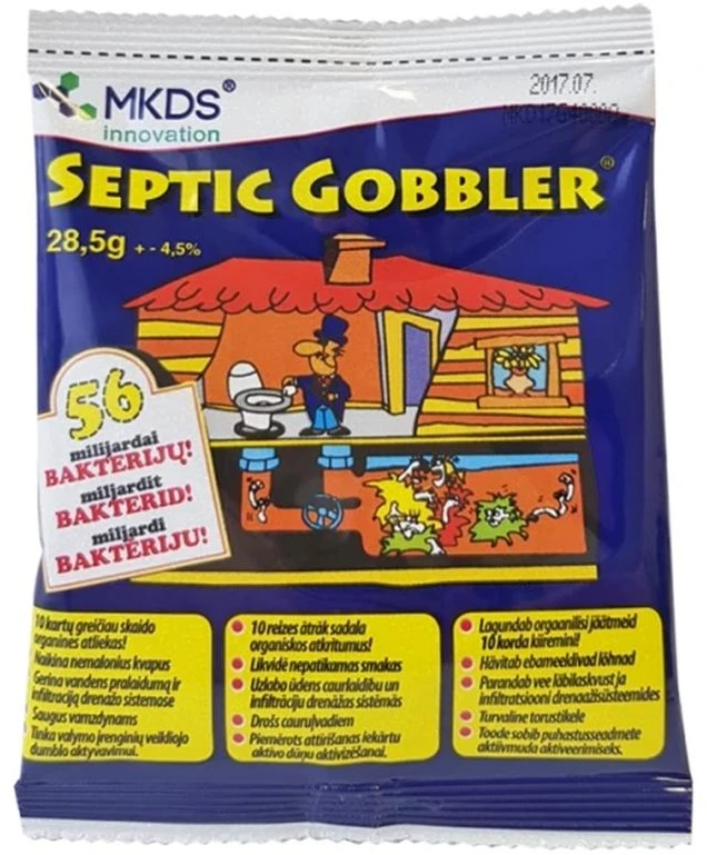 Grandininis pjūklas Septic Gobbler bakterijos kanalizacijos valymui, 28,5 g