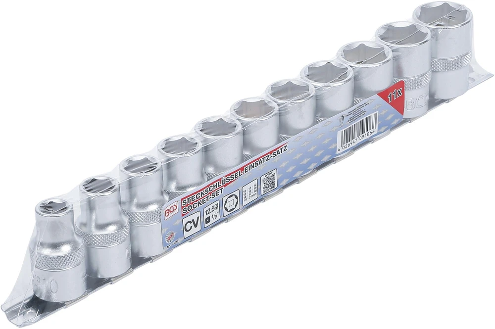 BGS šešiakampių galvučių rinkinys 1/2 colio 10–21 mm, 11 vnt., 9106