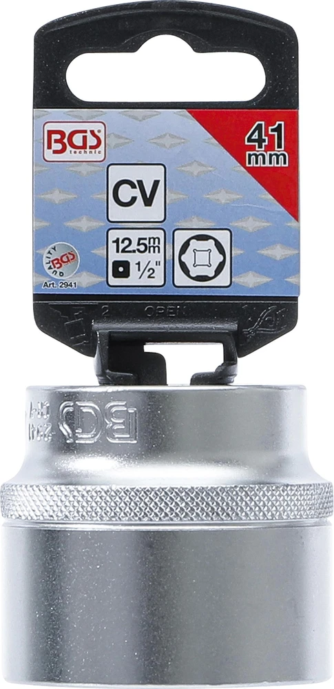 ŠEŠIAKAMPĖ GALVUTĖ | 12,5 MM (1/2") KVADRATINĖ JUNGTIS | 41 MM (2941)