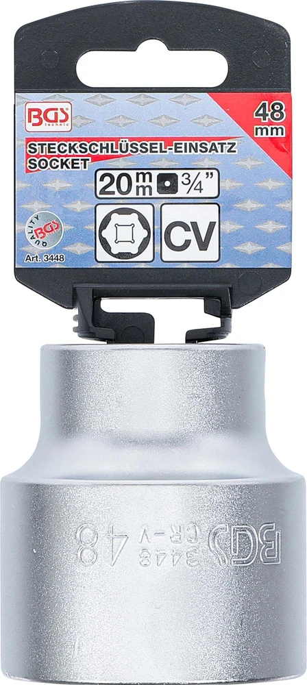 ŠEŠIAKAMPĖ GALVUTĖ | 20 MM (3/4") KVADRATAS | 48 MM (3448)