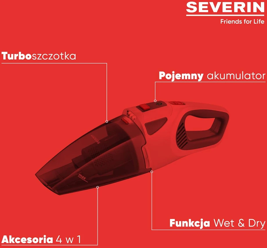 Dulkių siurblys Severin HV 7146 balta ir-pilka