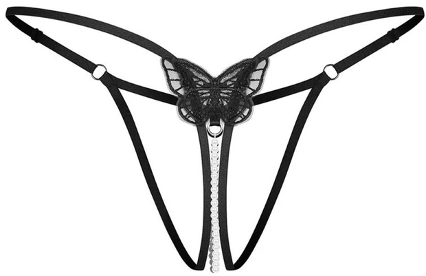 Sexy stringai su karoliukų dekoru Obsessive
