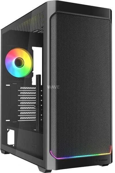 „Sharkoon AK4W RGB“ juostelė, bokšto formos korpusas - juodas, grūdintas stiklas