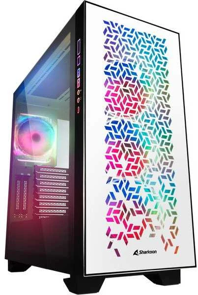 Sharkoon ELITE SHARK CA300H , Big-Tower-case - baltas, 2x gehrtetes Glas