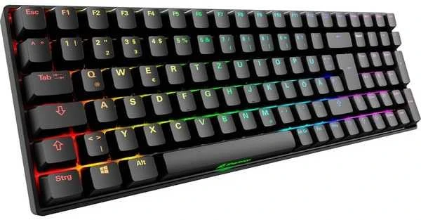 Sharkoon SKILLER SGK50 S2, Gaming-klaviatūra - juodas, DE-išdėstymas, Gateron Raudona