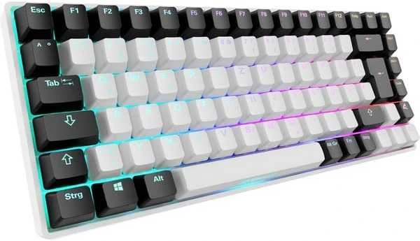 Sharkoon SKILLER SGK50 S3, Gaming-klaviatūra - baltas, DE-išdėstymas, Gateron Raudona