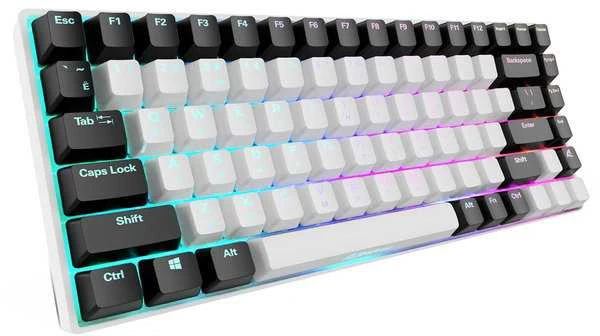 Sharkoon SKILLER SGK50 S3, Gaming-klaviatūra - baltas, RU-išdėstymas, Gateron Geltona