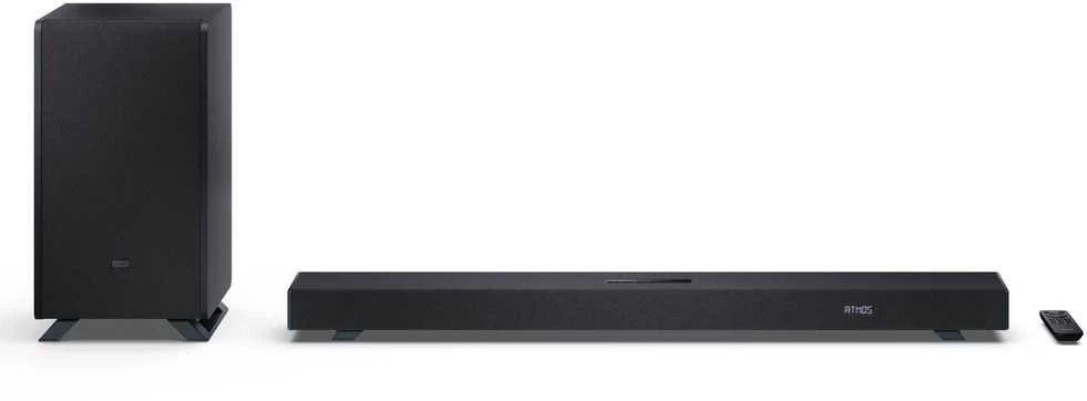 Namų kino sistema „Sharp“ | 3.1.2 „Dolby Atmos“ / „DTS:X“ garso juosta su belaidžiu žemųjų dažnių garsiakalbiu | HT-SBW53121(BK) | „Bluetooth“