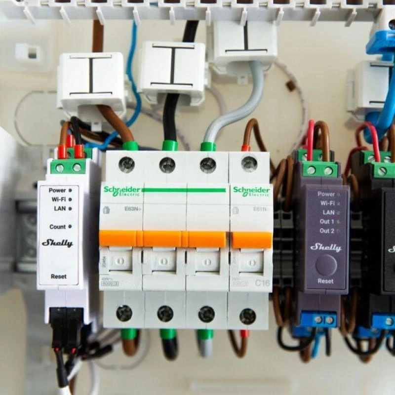 Shelly Pro 3EM 120A profesionalus elektros sąnaudų skaitiklis