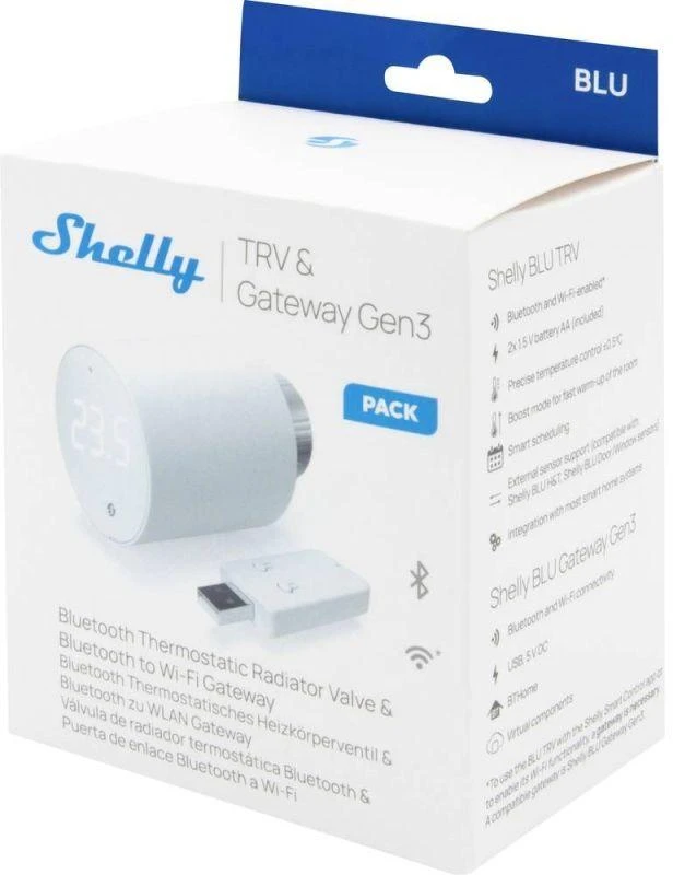 Shelly BLU TRV Bluetooth termostatinis radiatoriaus vožtuvas