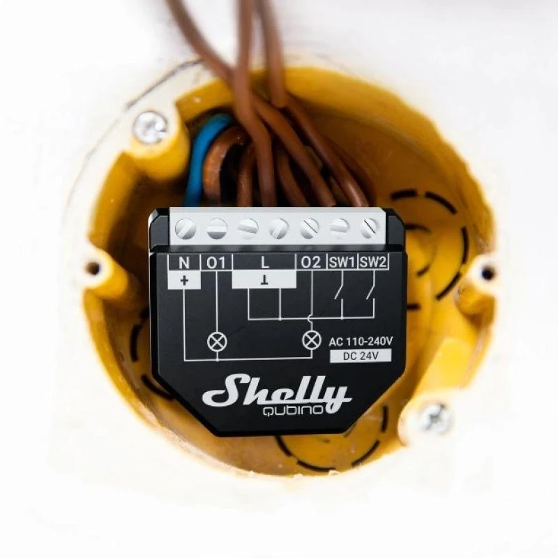 Shelly Qubino Wave 2PM Z-Wave 2 kanalų relė
