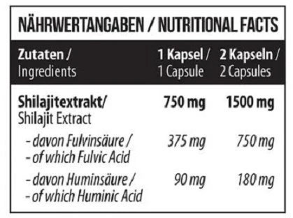 Shilajit kapsulės MST 60 kapsulių
