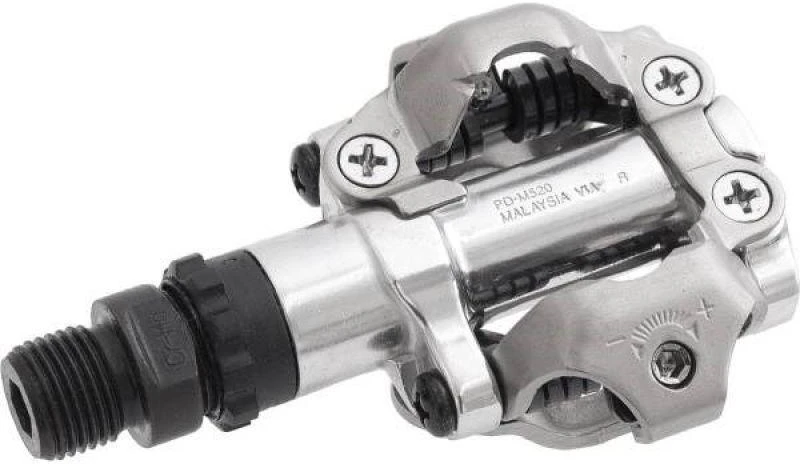 Pedalai Shimano PD-M520 SPD + SM-SH51 sidabrinis