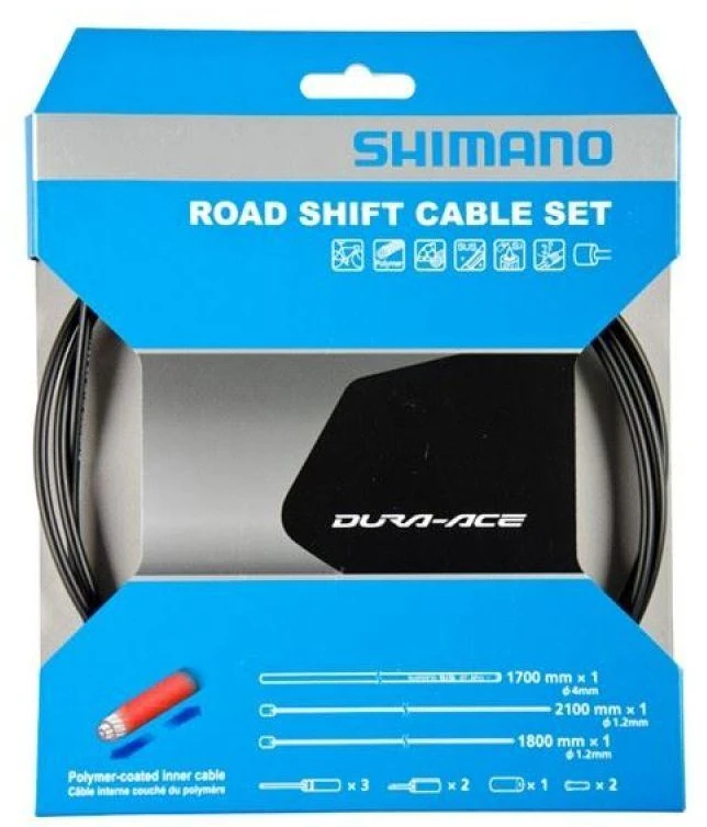 SHIMANO Transmisijai skirtas polimerinis kabelių ir troselių komplektas