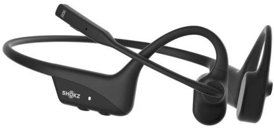SHOKZ OpenComm2 UC 2025 atnaujintos belaidės Bluetooth kaulų laidumo vaizdo konferencijų ausinės su USB-C įkrovimo prievadu ir USB-C adapteriu | 16 val. pokalbių laiko, 29 m belaidžio ryšio atstumas, 1 val. įkrovimo laikas | Pridėtas triukšmą slopinantis mikrofono kotas ir dongle, juoda